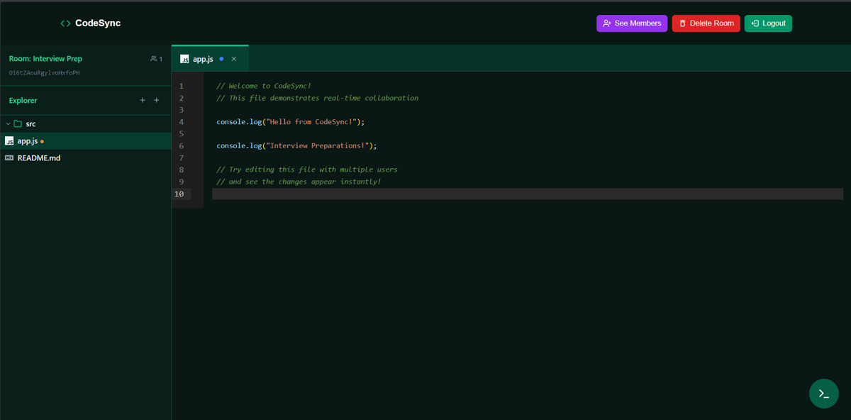 Real-Time Collaborative Code Editor
